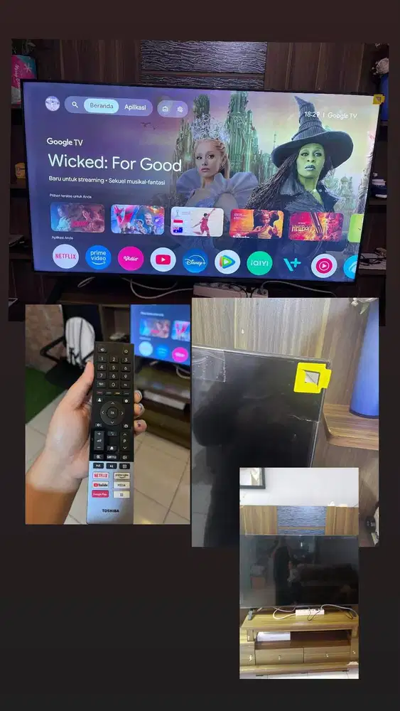 TV QLED TOSHIBA 55 INCH JUAL MURAH (NEGO BOLEH)