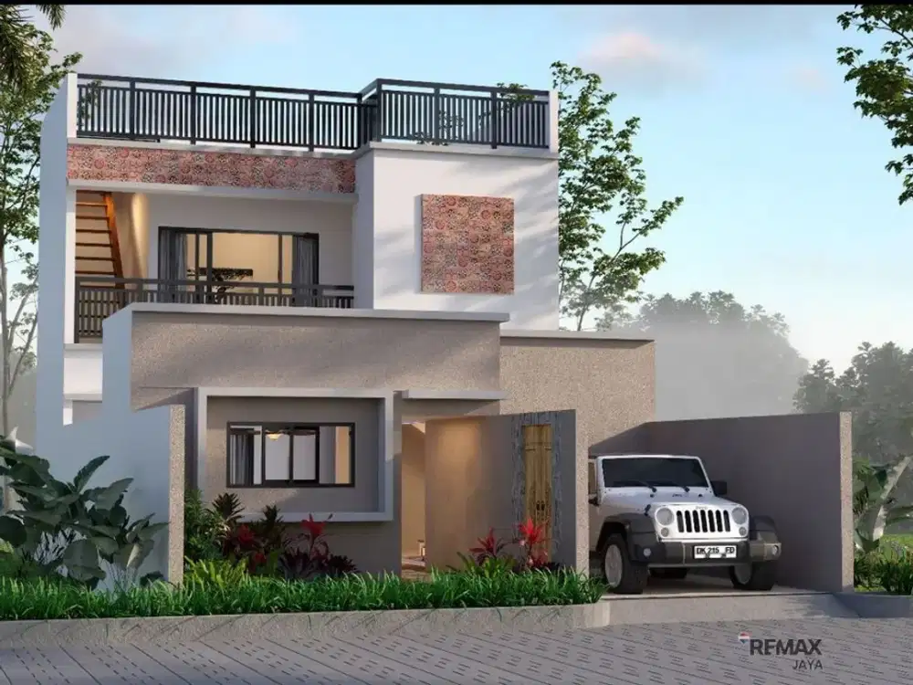 Rumah Konsep Villa + Rooftop Dijual di Jimbaran Dekat Goa Gong