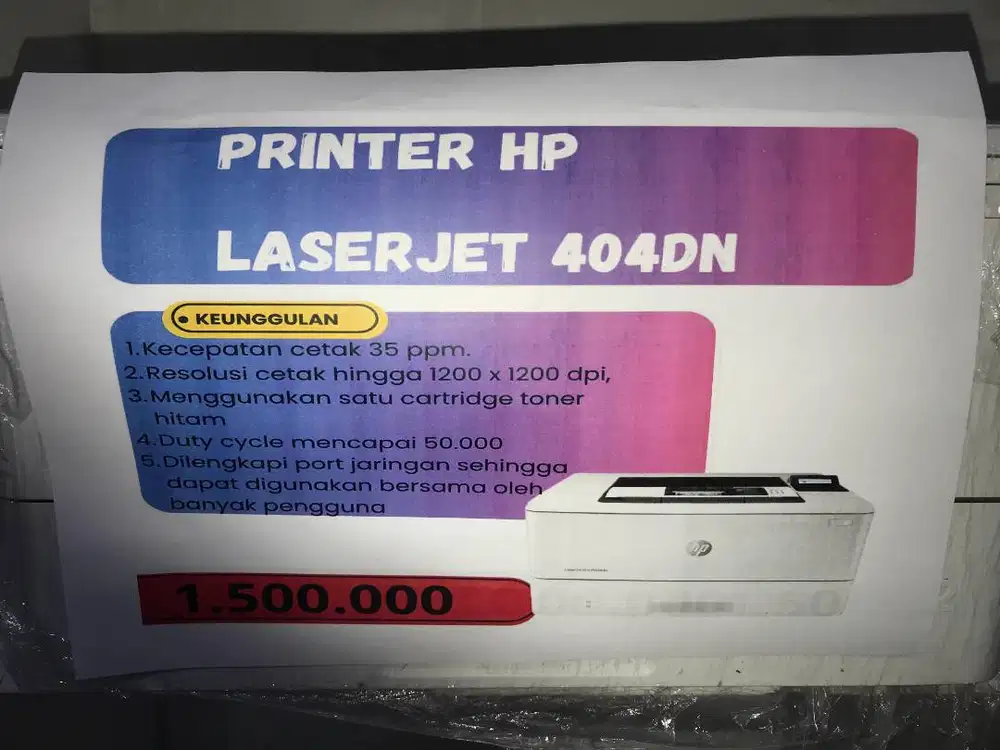 mesin printer hp laserjet 404dn