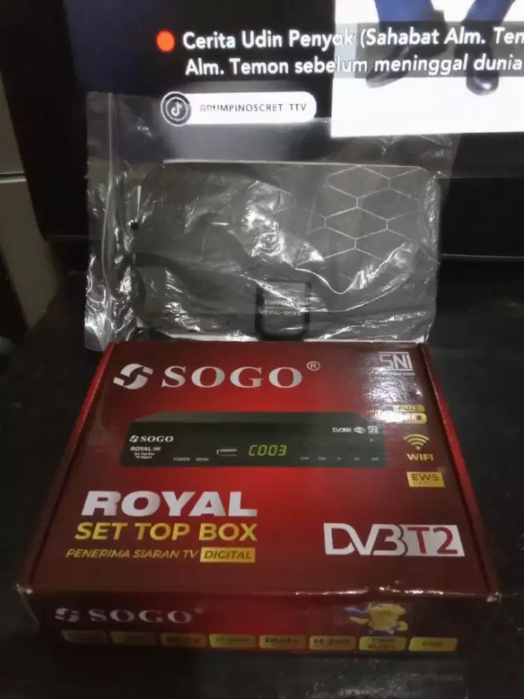STB SOGO & ANTENA INDOOR TAFTWARE 100%BARU BUAT TV ANALOG SIAP DIGITAL