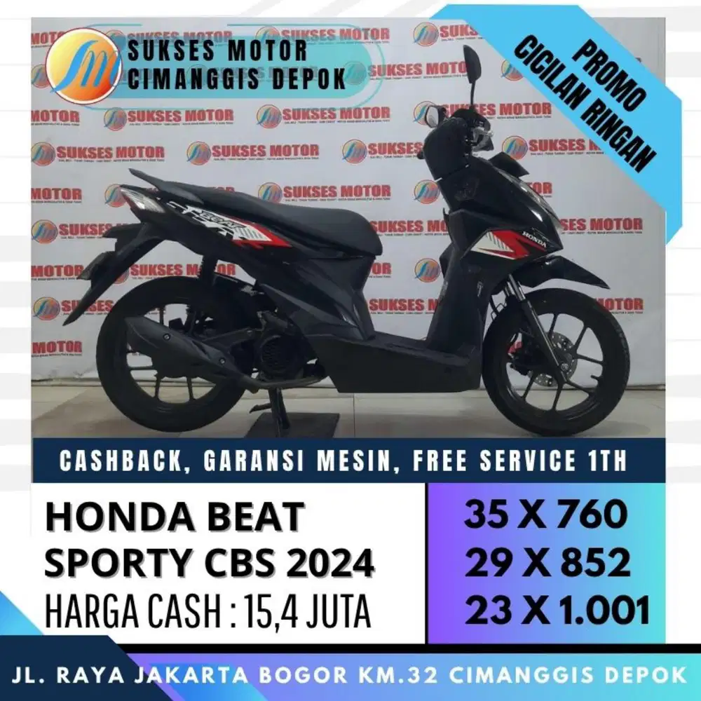 HONDA BEAT SPORTY CBS 2024 TERMURAH KREDIT DP HANYA 600