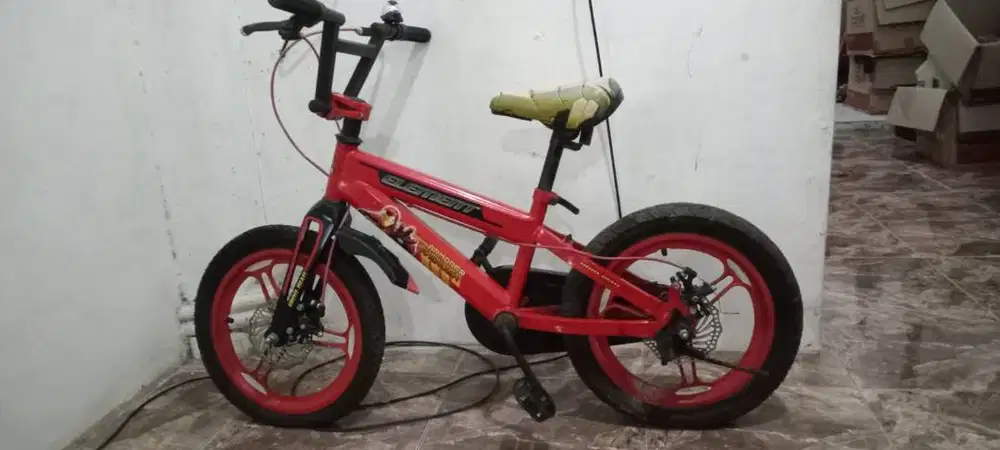 Sepeda anak BMX Element Iron Man 16 inch Warna Merah