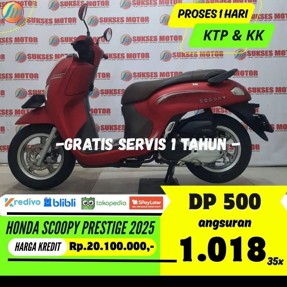 HONDA SCOOPY PRESTIGE 2025 KREDIT DP HANYA 500RIBU ANGSURAN RINGAN