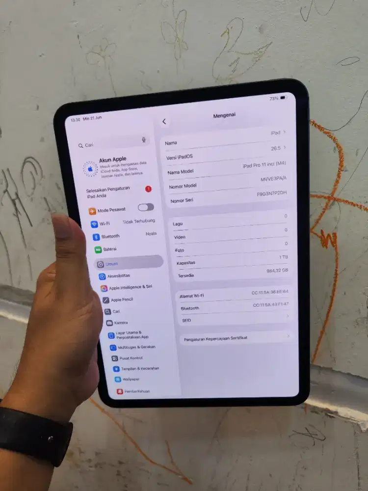 iPad pro 11 inch M4 processor 1TB garansi resmi