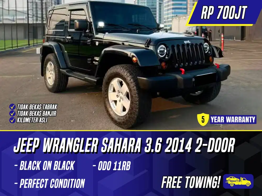 Jeep Wrangler Sahara 3.6 Pentastar 2014 NIK 2013 2 Door Black Hitam