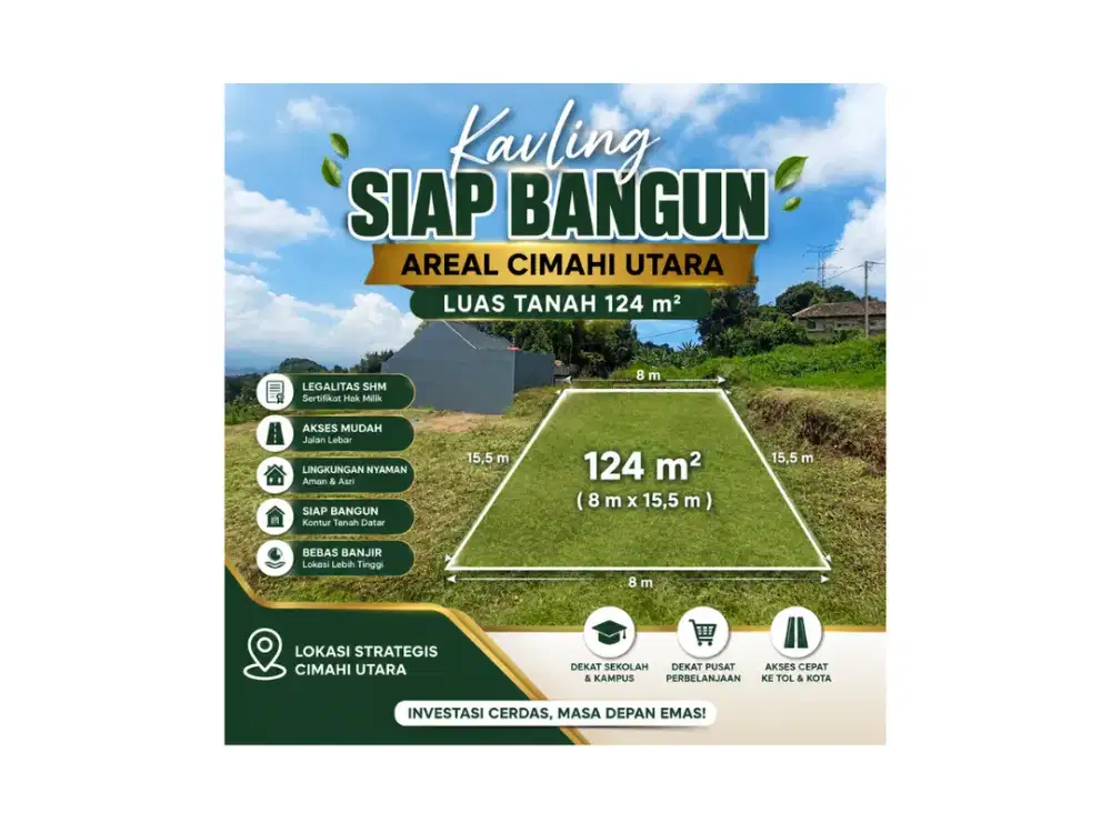 Kavling Idaman Keluarga Cimahi Utara Dengan Luas 124 M2