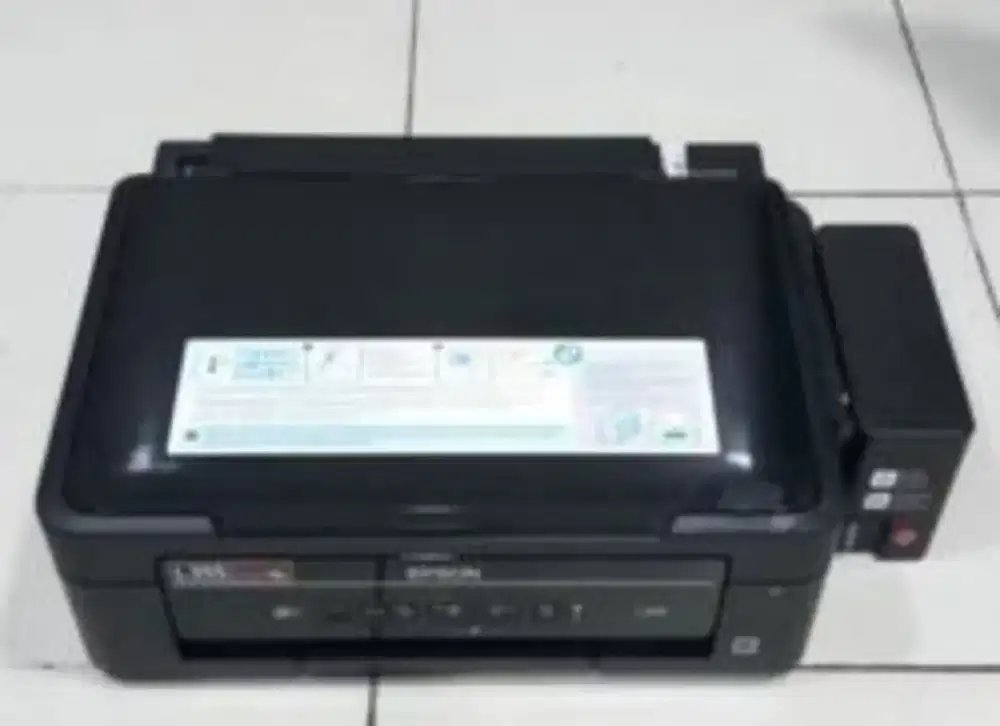 printer epson L355 bekas. keadaan lampu indikator nyala