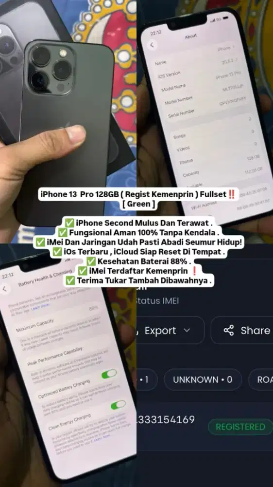 Iphone 13Pro 128GB All Providers Permanen
