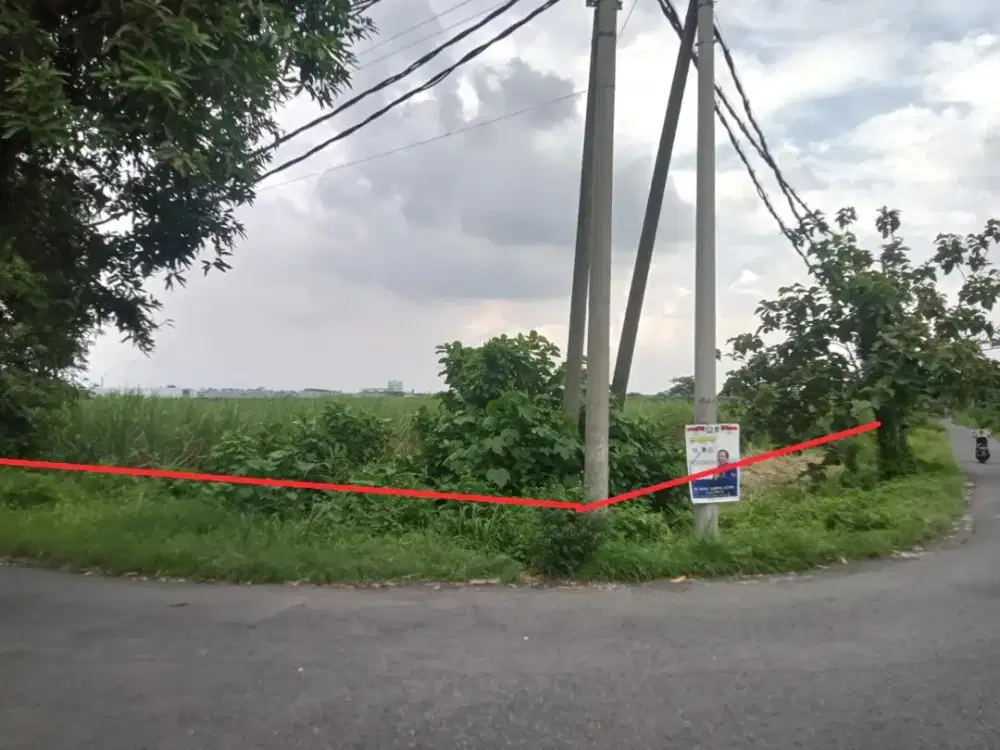 Dijual Tanah/Kavling 1,7 Hektar Murah di Balongbendo Bypass Krian, Sda