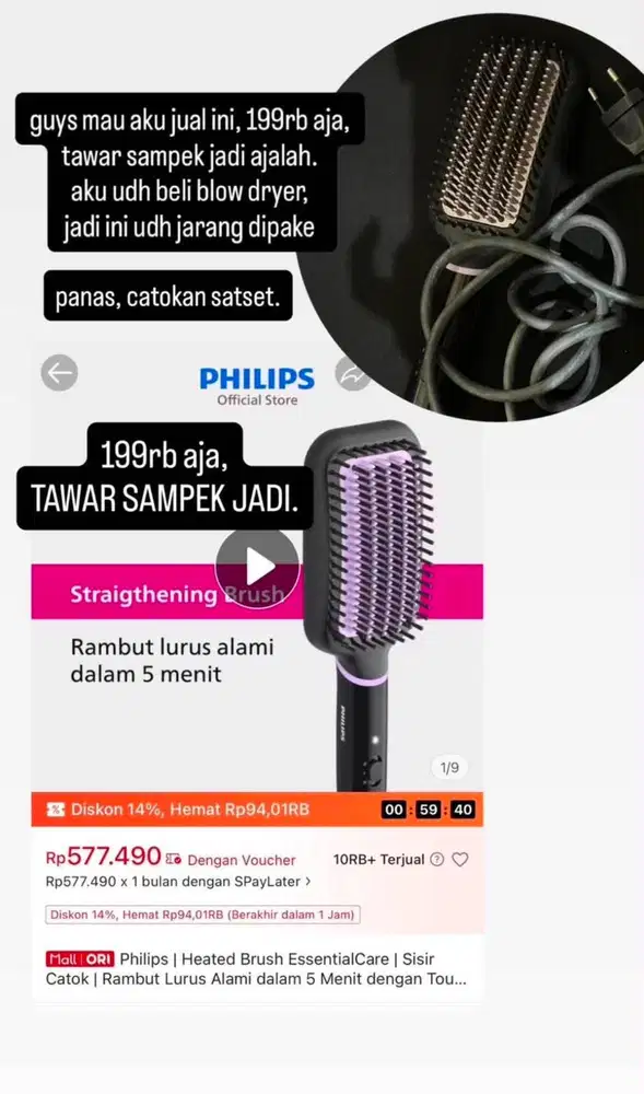 Catokan Sisir Philips