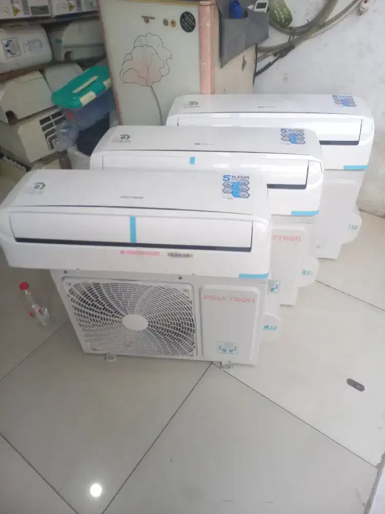 Jual ac 1pk polytron r32 ad 3 unit bkas copotan ful frion n msih ori