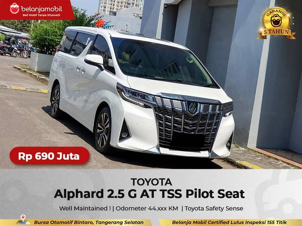 [ GARANSI 5TH ] Toyota Alphard 2.5 G ATPM TSS Pilot Seat AT 2021/2022