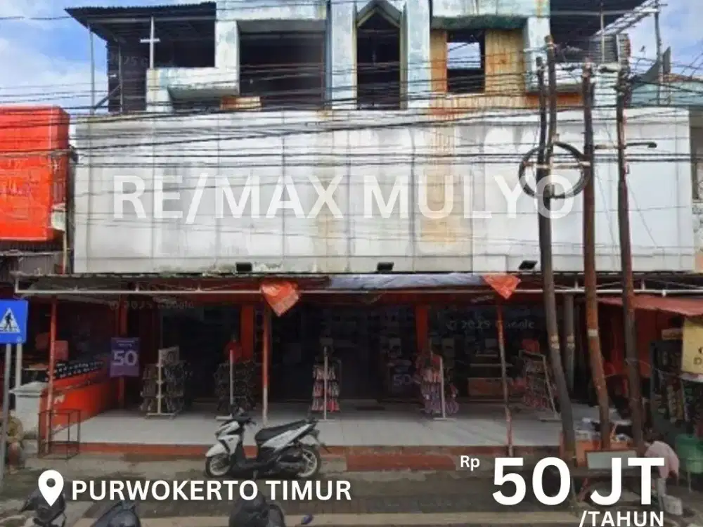 Disewakan Ruko Strategis Area Perbelanjaan di Purwokerto Timur