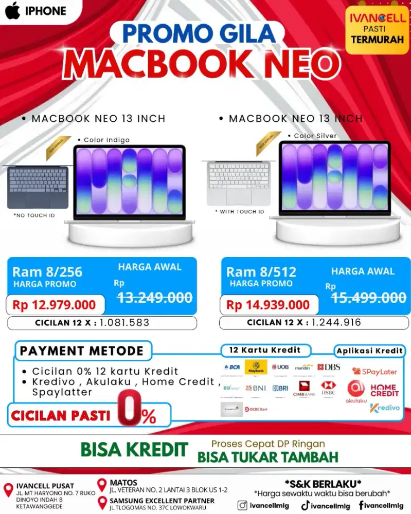 MACBOOK NEO RAM8/256 NEW