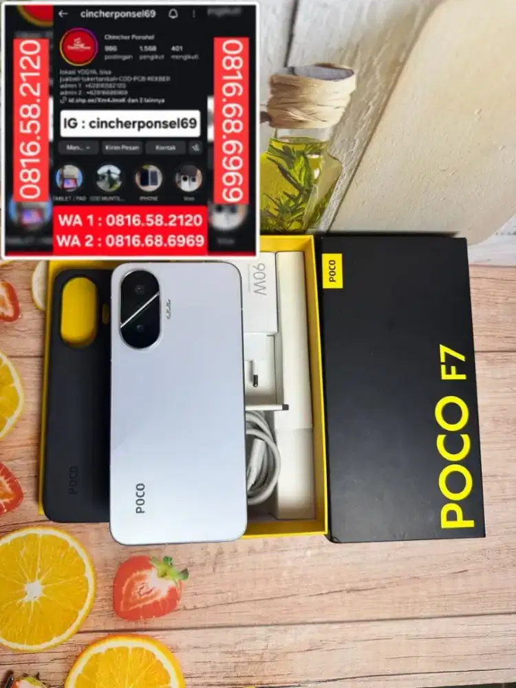 Jual HP likenew Poco F7 5G 12/512 sebulan pakai grns 08 2027 BH 100%