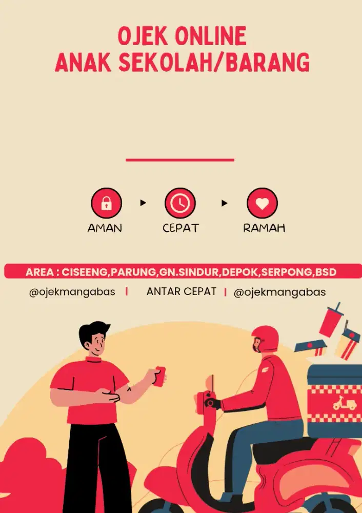 TERIMA JASA OJEK LANGGANAN ANAK SEKOLAH ATAU KIRIM BARANG