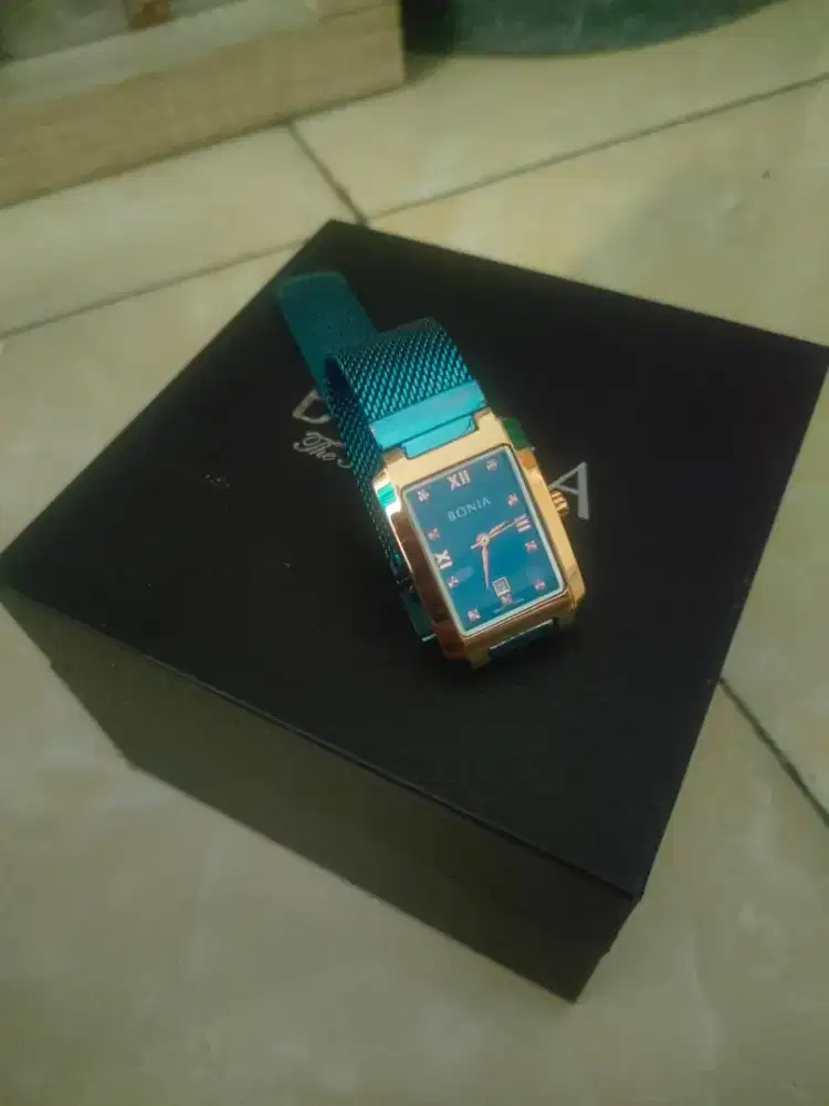 Jam Tangan Bonia women stainless steel biru Ori