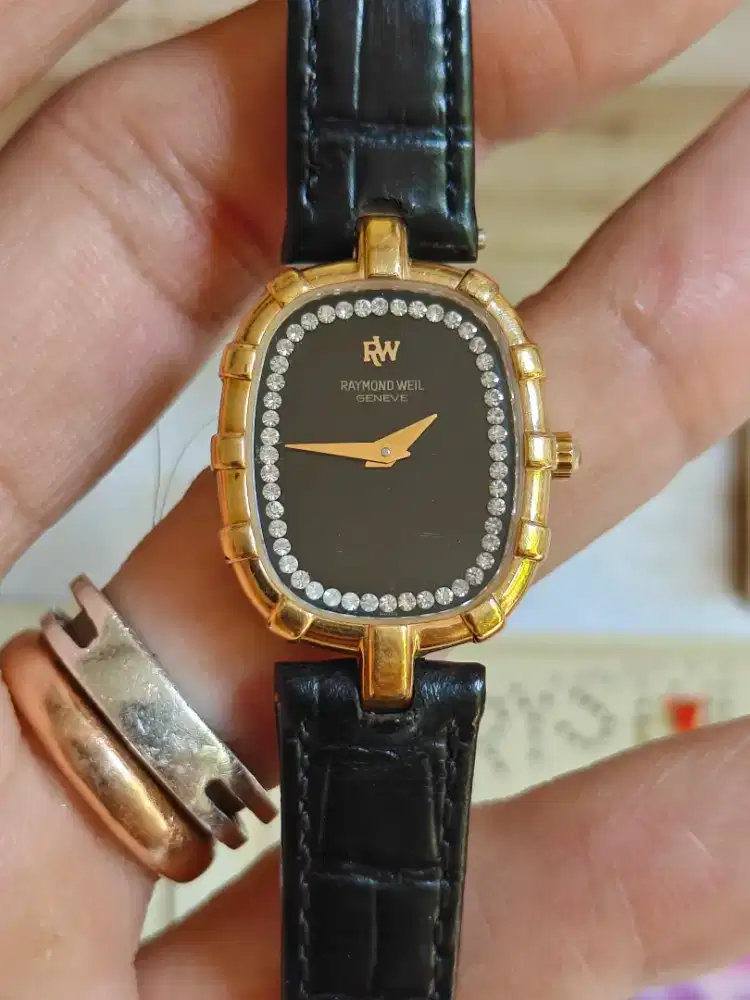 Jam wanita Raymond Weil 3743 gold plated original bekas bagus normal