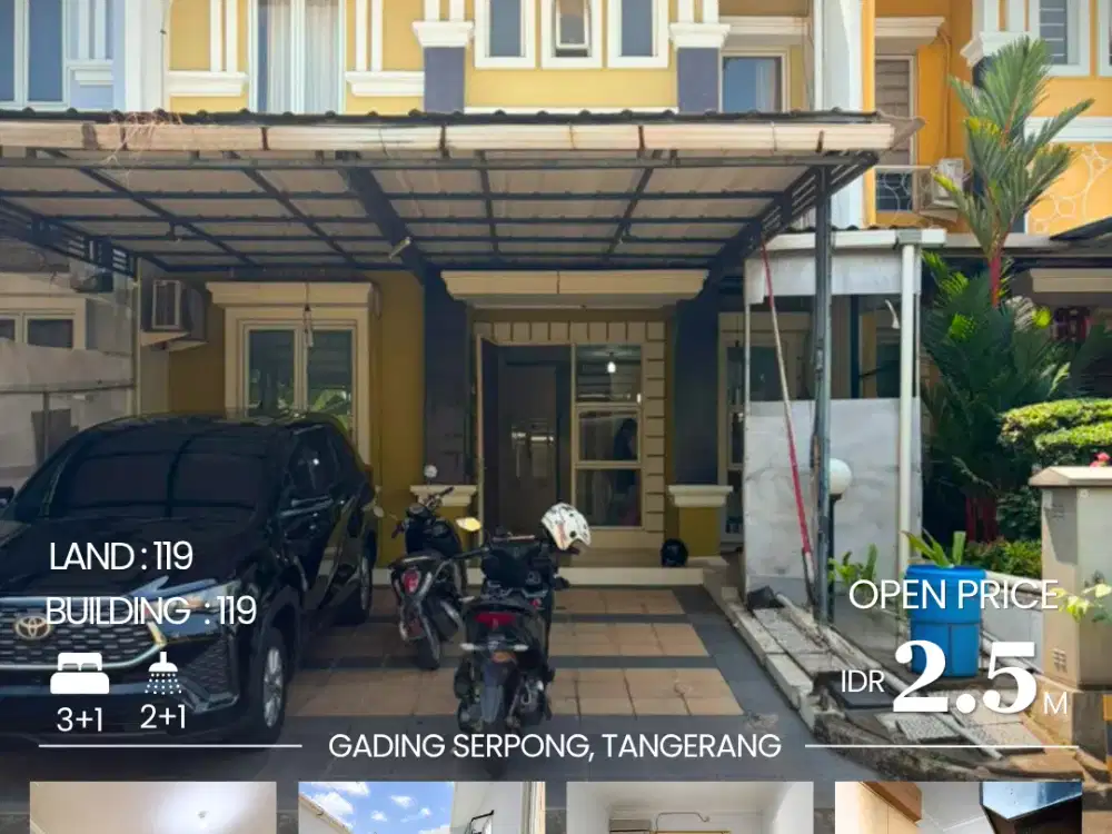 Dijual rumah 2 lantai classic design di Gading Serpong Tangerang