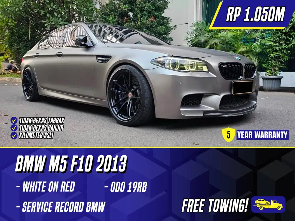 BMW M5 F10 2013 White on Red Putih M 5