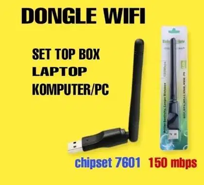 USB Wifi Card  Adapter dengan Antena 150Mbps WIFI STB