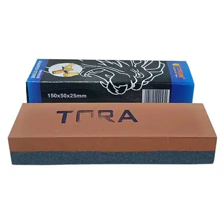 TORA Batu Asahan Pisau 6 Inch - Batu Asah Orange Grey Alumunium Oxide