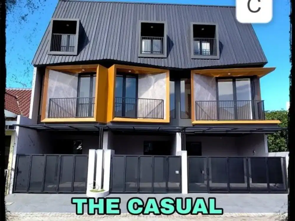 Dijual rumah baru 2 lantai hoek modern style The Casual Purimas Regency Surabaya Timur