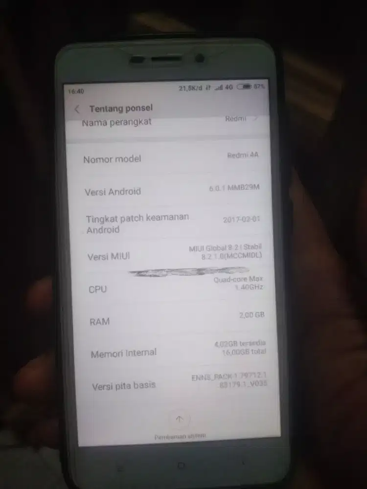 Xiaomi redmi 4a normal