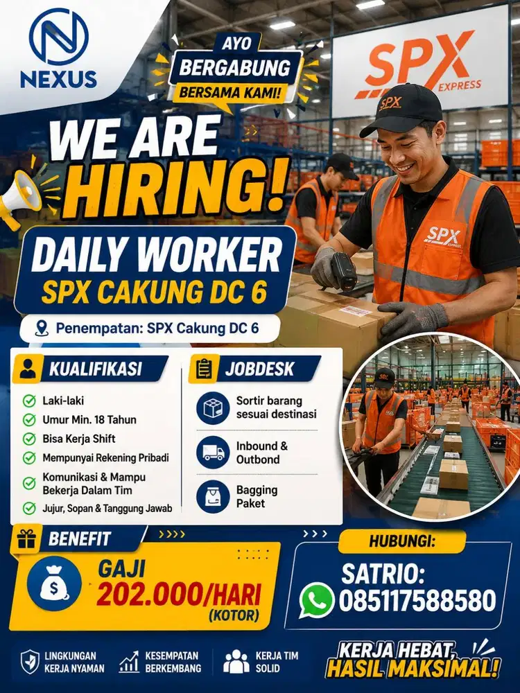 LOWONGAN KERJA CAKUNG 6 DC
