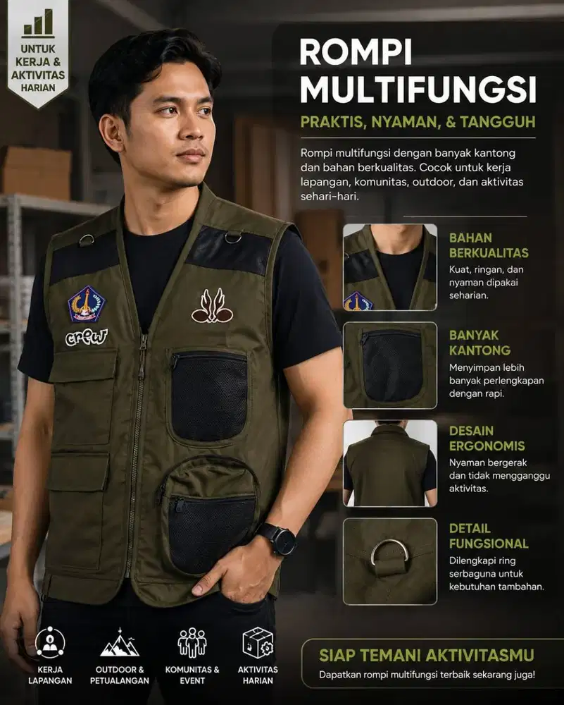 Vest Rompi Multifungsi