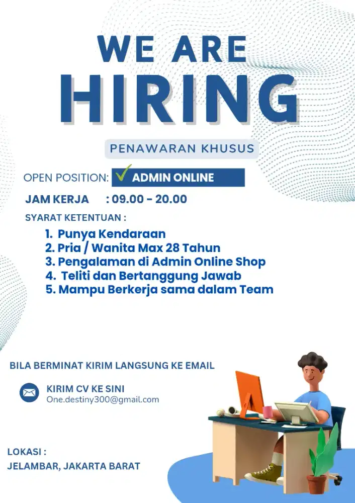 Lowongan admin online shop