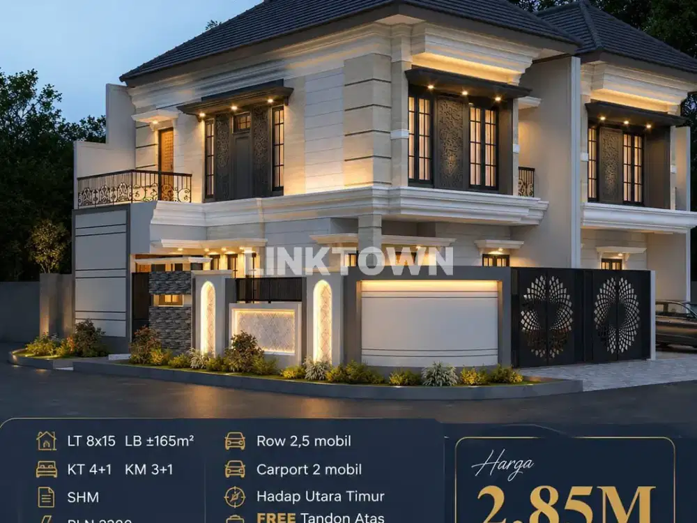 Rumah Baru American Style Posisi Hook di Manyar Surabaya