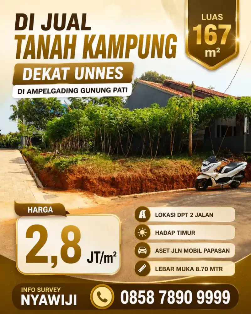 TANAH POSISI HOOK STRATEGIS SIAP BANGUN DI AMPEL GADING