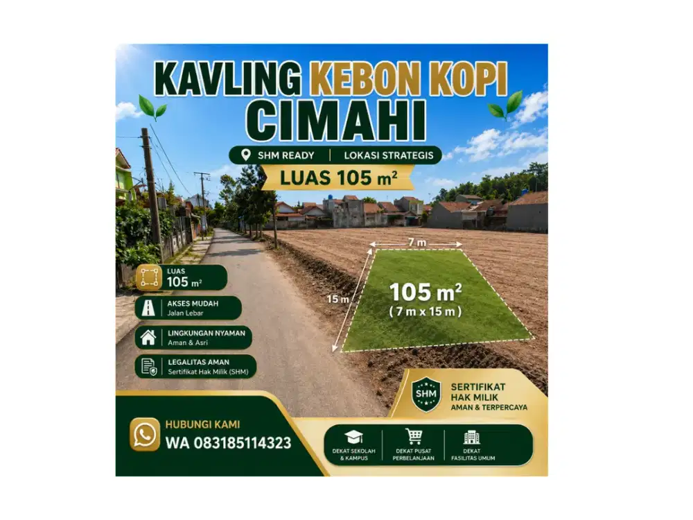 Jual Kavling Cimahi Kebon Kopi Legalitas Aman SHM Ready