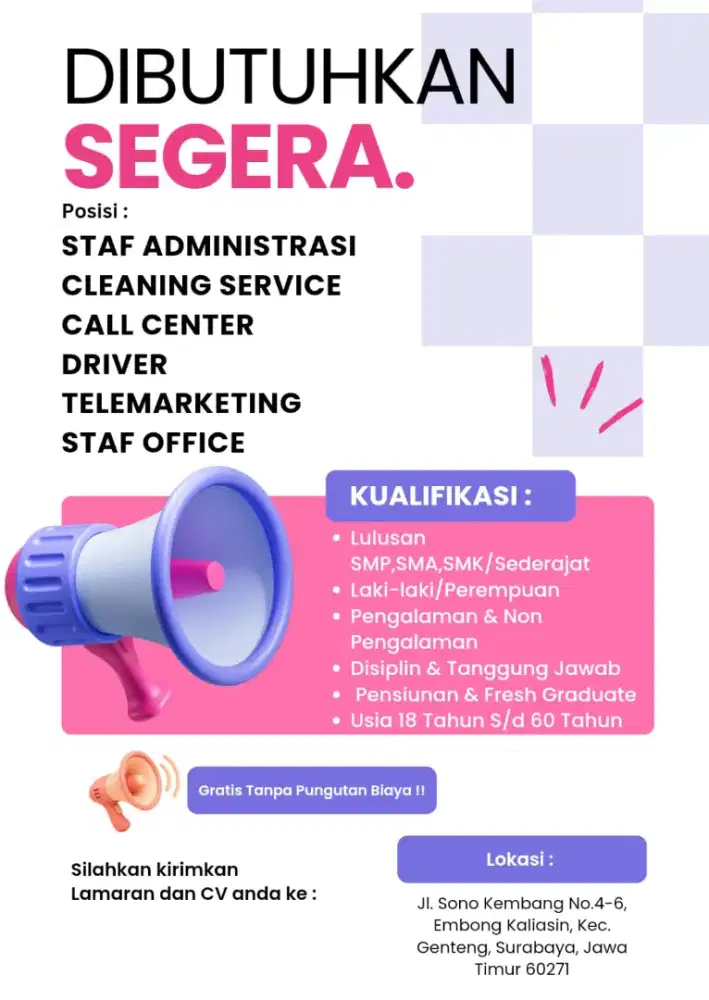 Lowongan kerja terbaru