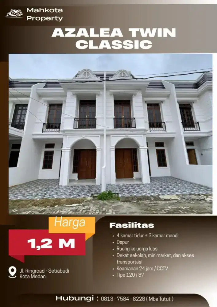 PILIHAN TERBAIK DEKAT USU 4 KAMAR TIDUR
