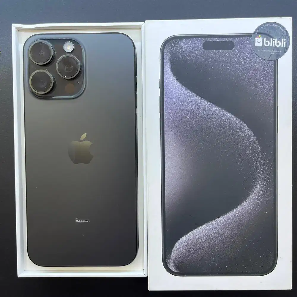 Iphone 15 promax 512gb black second mulus iBox