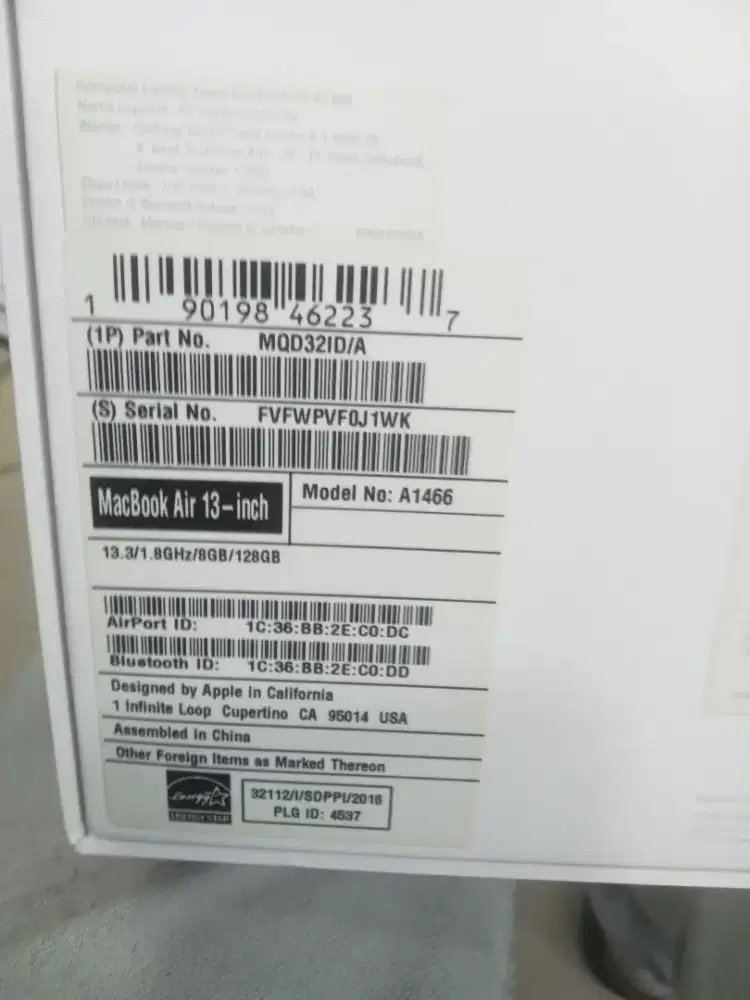 MacBook air 2017 fullset