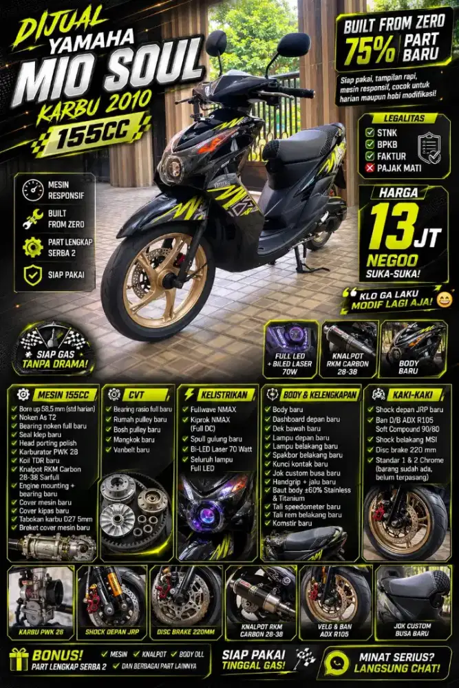 Mio soul karbu 2010 full restorasi