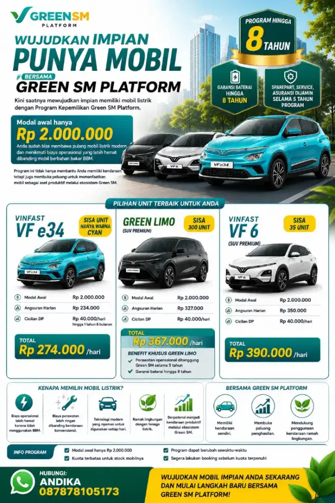 OPEN REC DRIVER GREENSM SISTEM SEWA KEPEMILIKAN