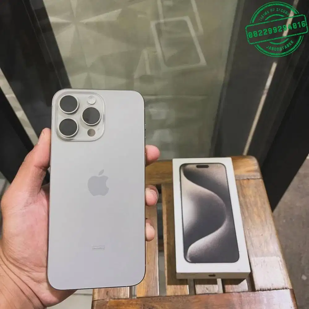 iphone 15 pro max 128gb ibox lengkap mulus ori