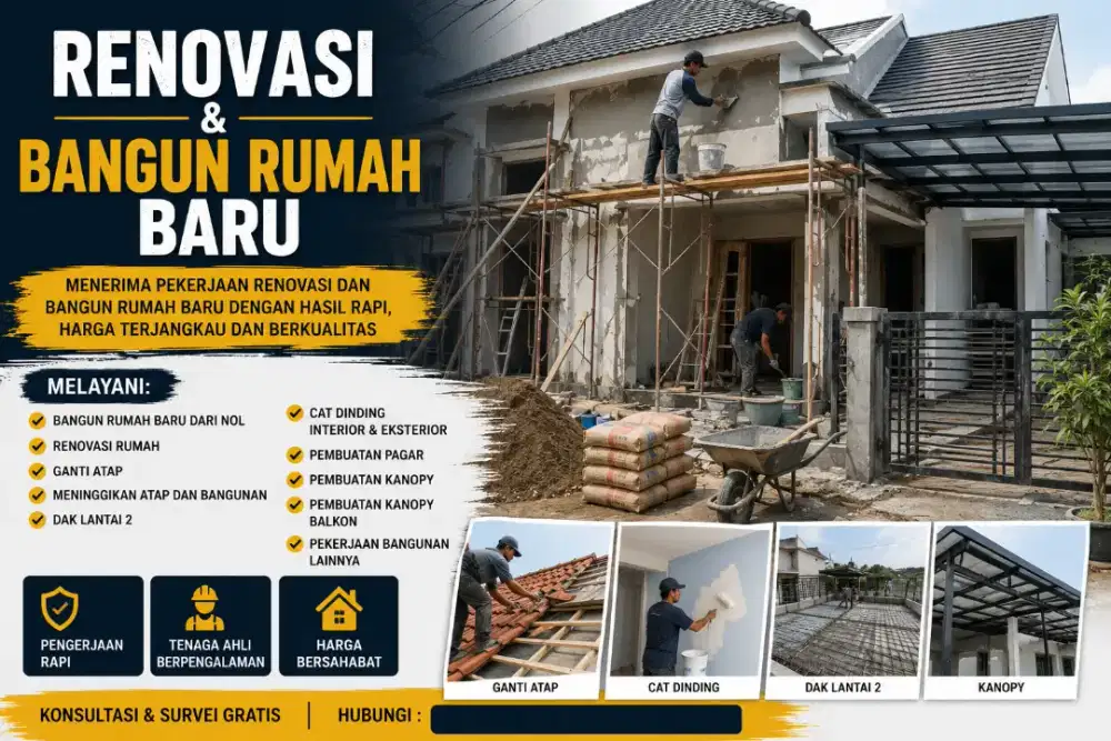 JASA RENOVASI,KANOPI,PAGAR DAN BANGUN RUMAH BARU MURAH BERKUALITAS