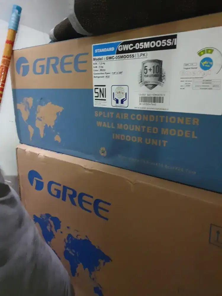 AC Gree 1/2 PK Standard R32 GWC-05MOO5S Baru Belum Pernah Dipasang