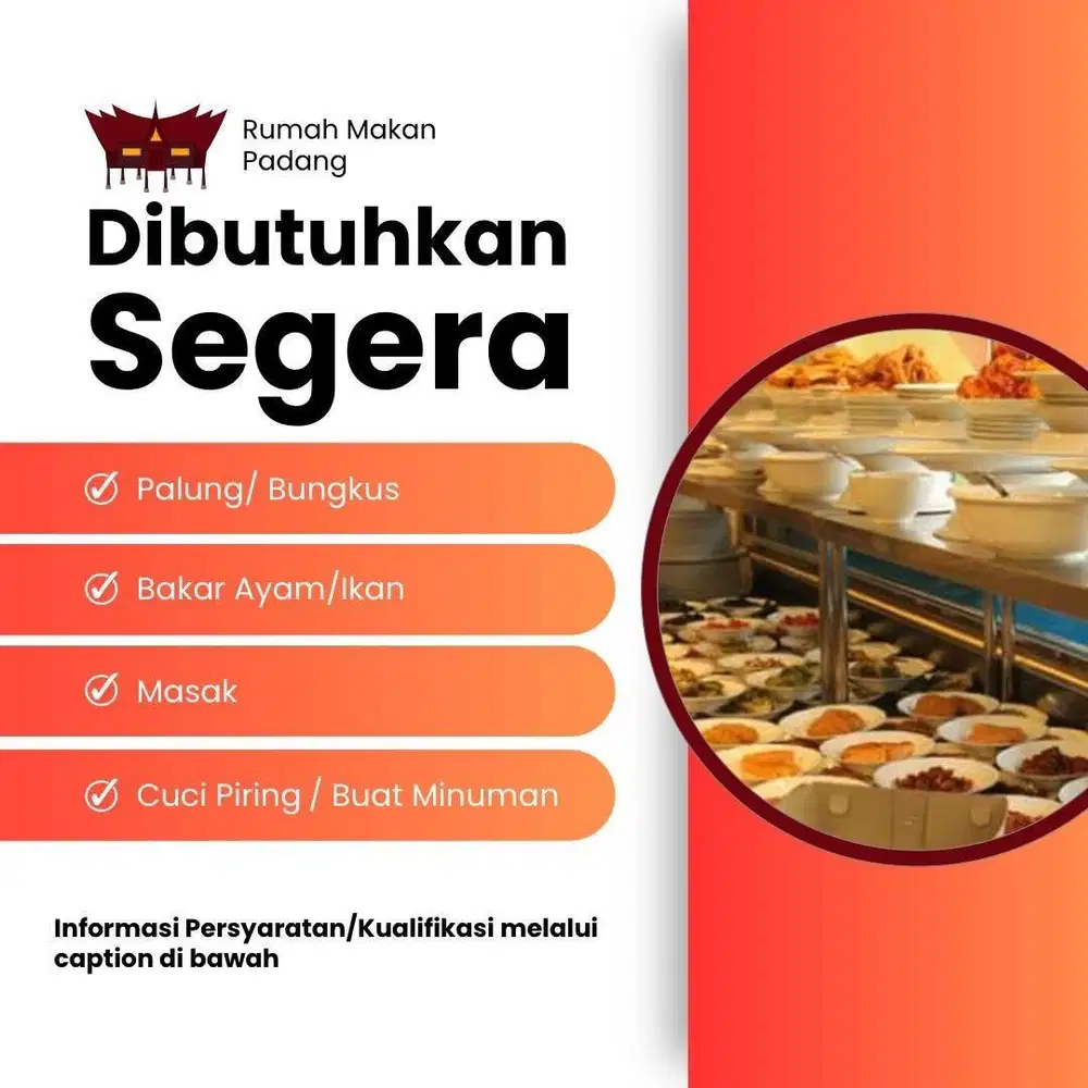 Lowongan Kerja Rumah Makan Padang