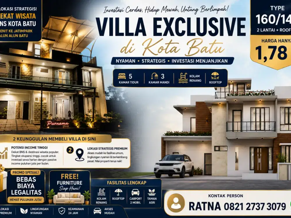 villa selangkah dari wisata BNS