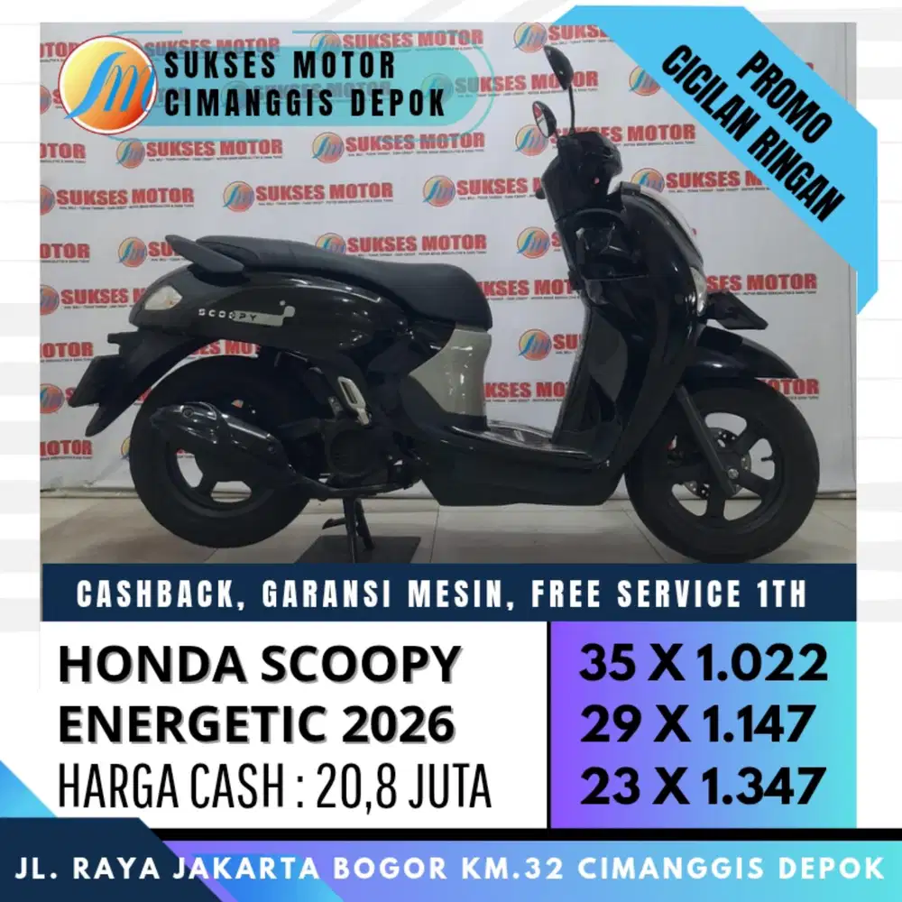 NEW SCOOPY ENERGETIC 2026 CASH KREDIT DP HANYA 700