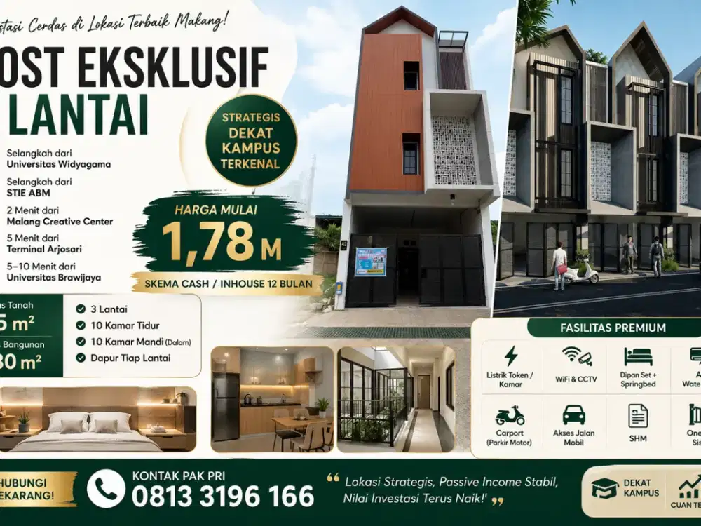 RUKOS DEKAT KAMPUS MALANG