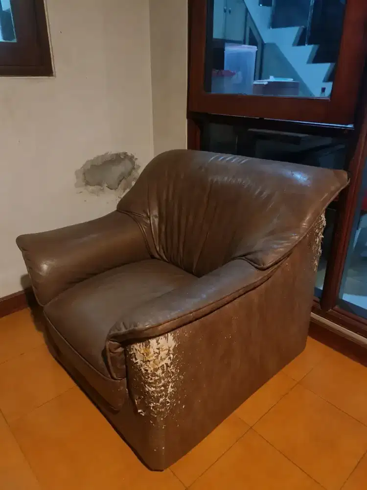 Sofa Tunggal Cokelat