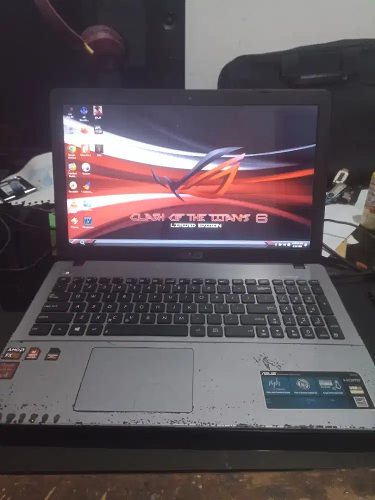 Laptop Asus x550z AMD FX dual VGA normal layak pakai