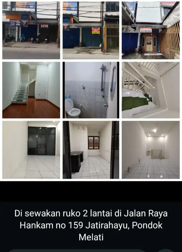 Kontrakan : Ruko 2 lt Lokasi strategis Pondok Gede